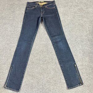 J. Brand The Deal Women's Jeans 27 Blue Ankle Zippers Skinny Made in USA